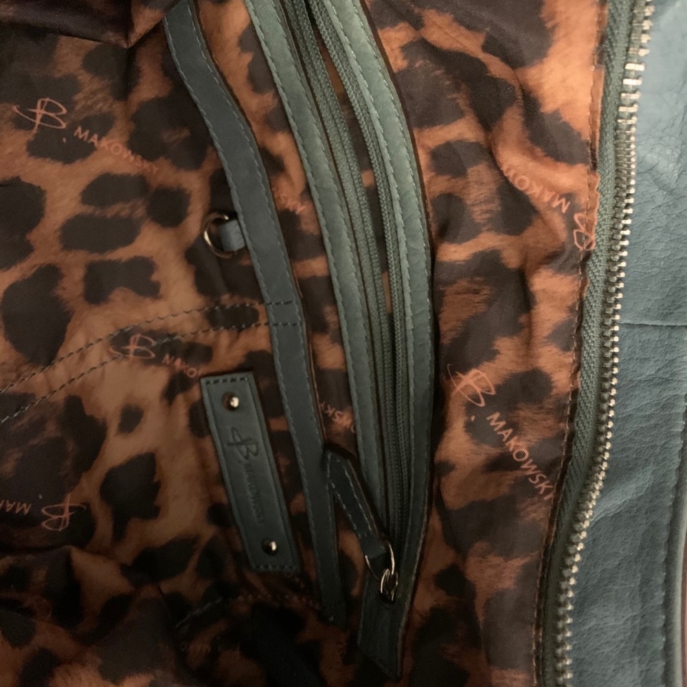 Teal B. Makowsky bucket bag purse - Picture 3 of 6